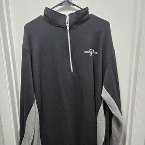 Universal Studios Black Gray Quarter Zip Mens 2XL Pullover Sweater
